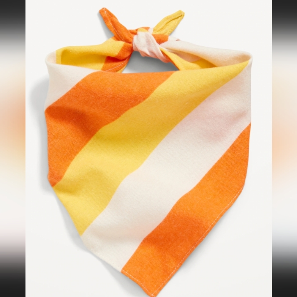 NWT old navy pets size l/xl candy corn bandana